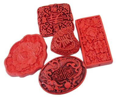 Бусины киноварь микс ― Hobby-Land