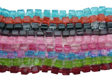 Бусина стеклянная Кракле ― Hobby-Land