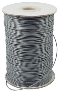 Шнур хлопковый вощеный серый ― Hobby-Land
