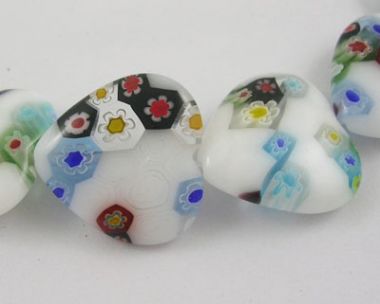 Бусина миллефиори сердце 12 мм ― Hobby-Land