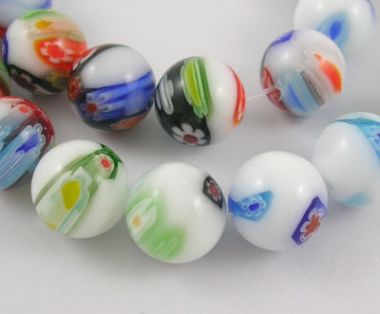 Бусины миллефиори круглые 12 мм ― Hobby-Land