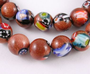 Бусины миллефиори круглые 8 мм ― Hobby-Land