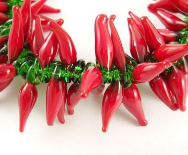 Бусины лэмпворк перцы ― Hobby-Land