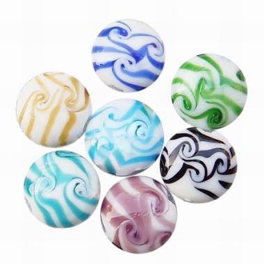 Бусины лэмпворк красные 20мм ― Hobby-Land