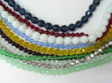 Бусины стеклянные биконус 6 мм ― Hobby-Land