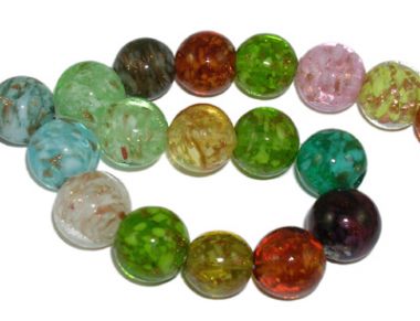 Бусины круглые плоские 14 мм микс ― Hobby-Land