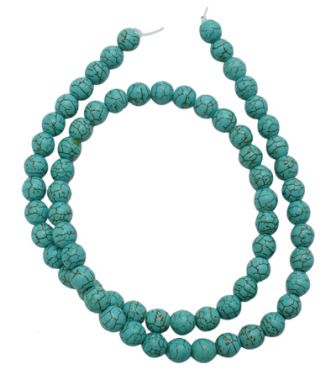 Бусины бирюза синтетическая 4-5 мм ― Hobby-Land