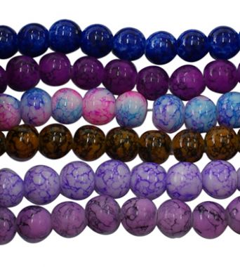 Бусины стеклянные 10 мм микс ― Hobby-Land