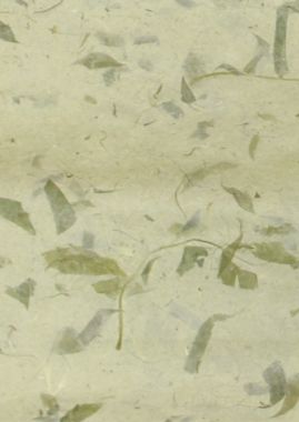 Бумага №23 однотонная с вкраплениями листьев и травы бледно-оливковая ― Hobby-Land