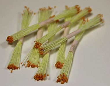 Мелкие оранжевые на желтой нитке ― Hobby-Land