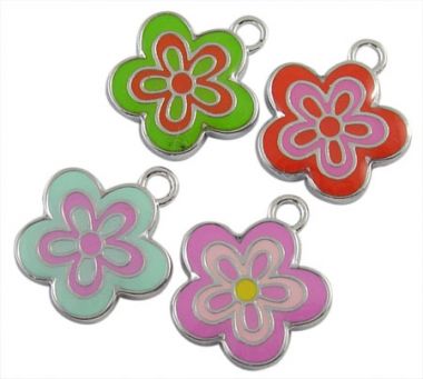 Подвески Эмалированные цветы ― Hobby-Land
