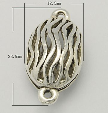 Бусина-коннектор металлическая ажурная ― Hobby-Land