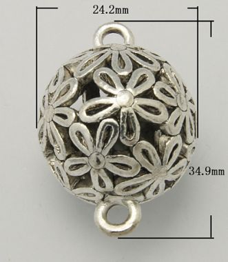 Бусина-коннектор металлическая ажурная ― Hobby-Land