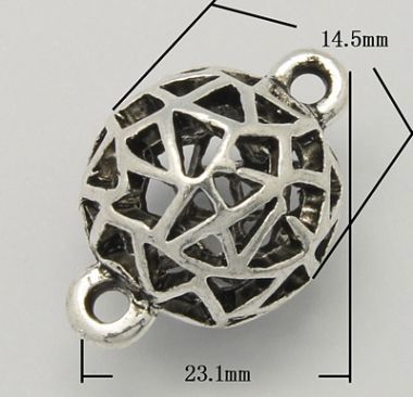 Бусина-коннектор металлическая ажурная ― Hobby-Land