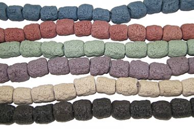 Бусины из лавы цилиндрические ― Hobby-Land