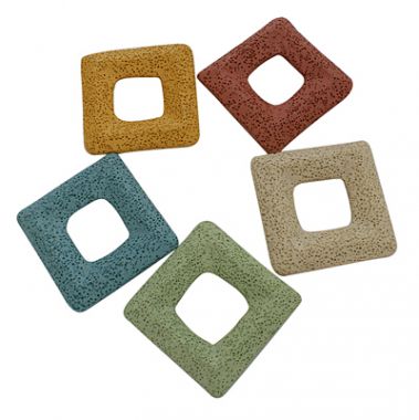 Бусина из лавы квадратные ― Hobby-Land