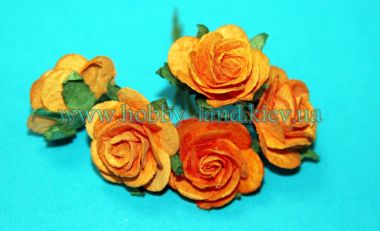 роза - 5 шт в 1 пучке оранжевая ― Hobby-Land