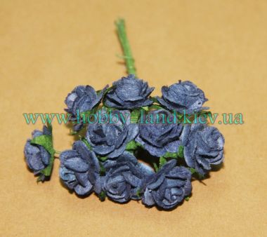 Роза 10шт в пучке (синий) ― Hobby-Land
