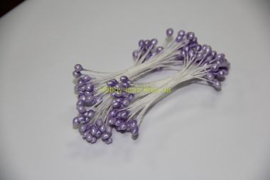 Перламутровые круглые  сиреневые тычинки  ― Hobby-Land