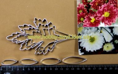 Каттер хризантемы с листьями   ― Hobby-Land