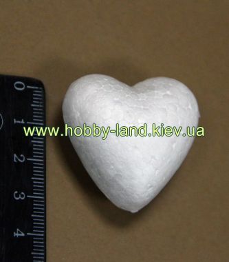 Основа пенопластовая сердце 4 см ― Hobby-Land