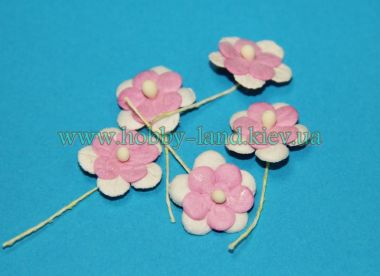 Декоративные цветы, бело-розовые ― Hobby-Land